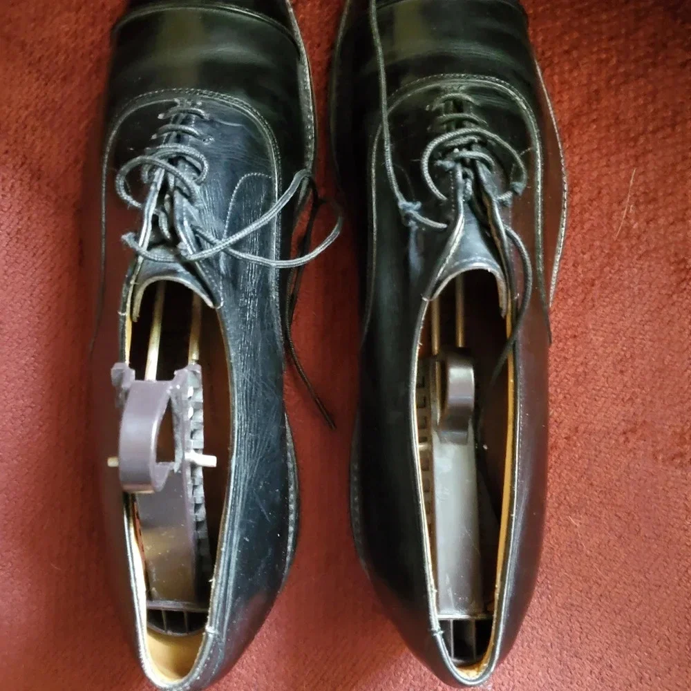Allen Edmonds Park Avenue Captoe Oxford Black Leather Shoes Size 9C